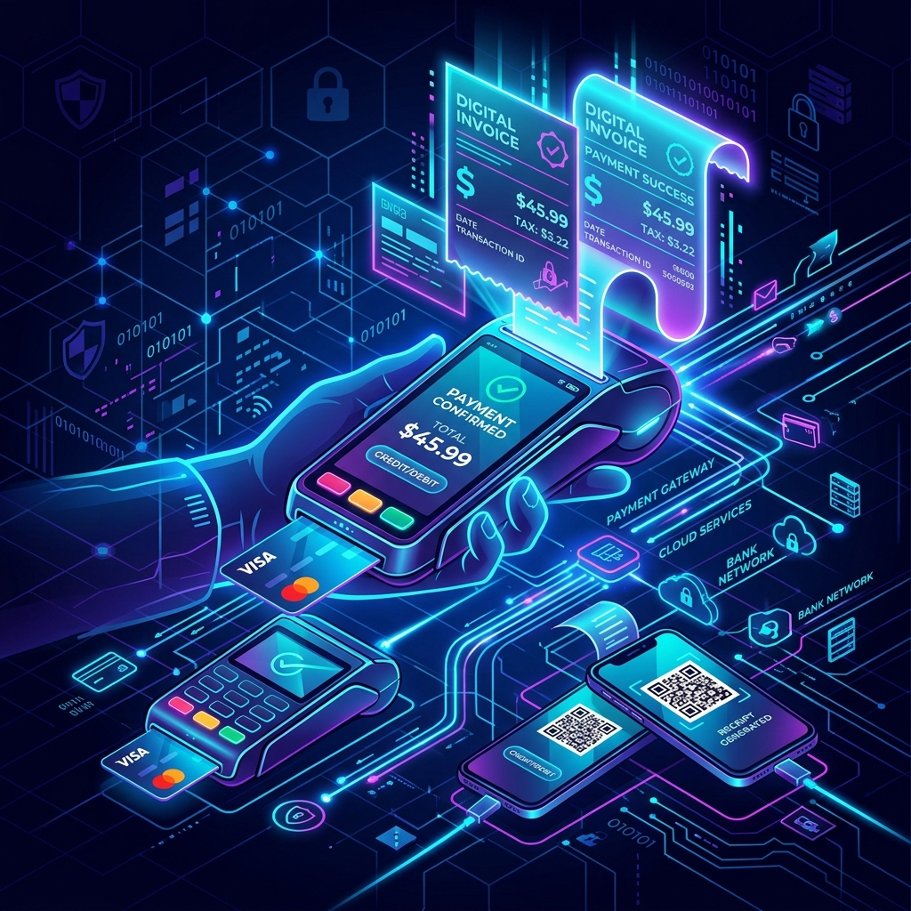Flujo de integración de Facturación Electrónica SIFEN y terminales POS de cobro de One Click Solutions